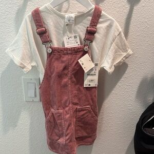 Zara Pink and White Kids Dress
